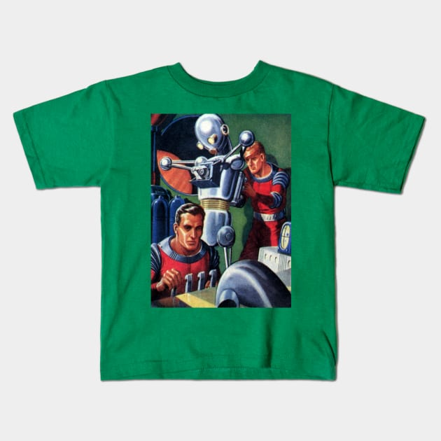 Vintage Science Fiction Kids T-Shirt by MasterpieceCafe